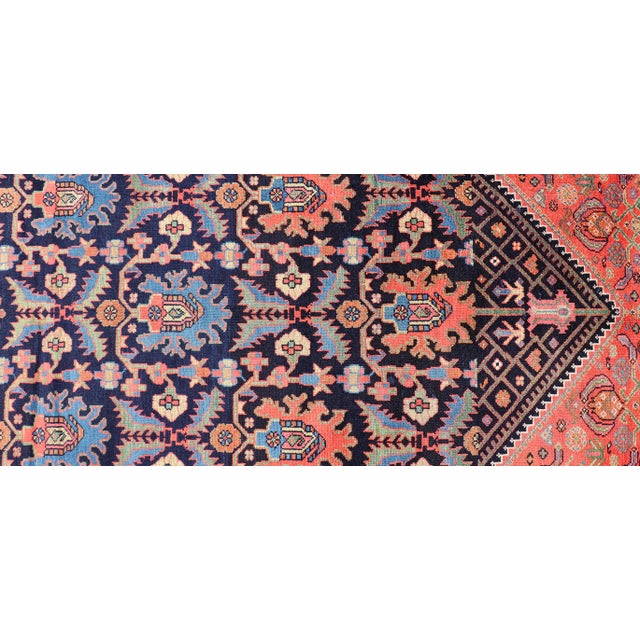 Long Antique Persian Hamadan Runner With All-Over Sub-Geometric Design For Sale - Image 10 of 14
