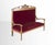 Red velvet sofa is a design item realized in Italy mid-20th Century. A beautiful vintage sofa in wood and red velvet....