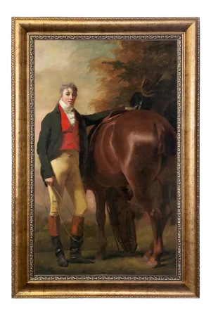 Contemporary Portrait Reproduction Print on Canvas of George Harley Drummond, Framed