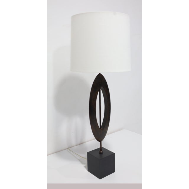 Metal Porta Romana Patinated Copper "Manhattan" Lamp, 2000s For Sale - Image 7 of 9