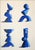2028, Modern Cubist Painting Diptych, Minimalist Sculpture Garden, Acrylic Paint on Watercolor Paper For Sale - Image 4 of 9
