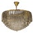 Postmodern Modern Gold Brass Round Chandelier Art Nouveau XXL For Sale