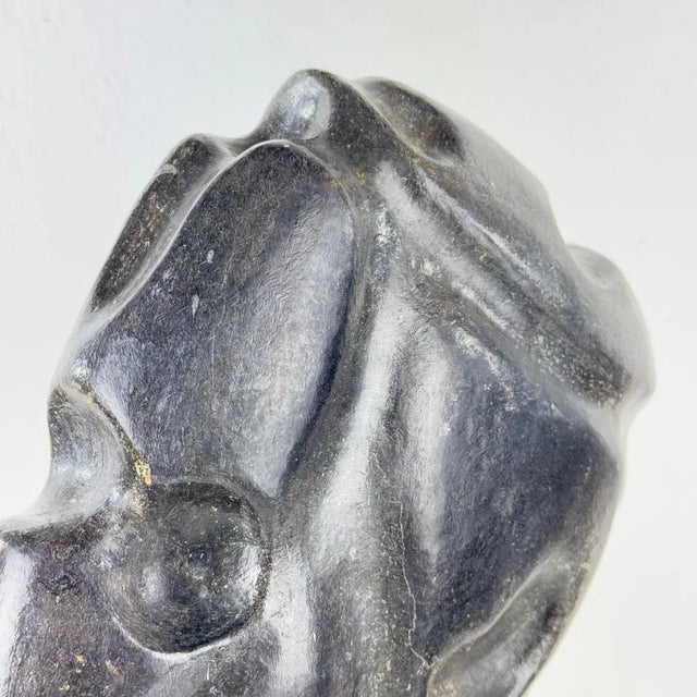 Black Pietro Cenedella, Abstract Head Sculpture, 1960s-1970s, Marble For Sale - Image 8 of 17