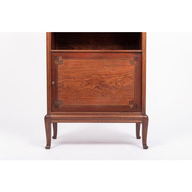 Wood Antique Art Nouveau Inlaid Wooden Cabinet by Majorelle, France, Signed For Sale - Image 7 of 16