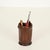 Italian Brown Curved Leather Pen Holder by Nova Tecno, Italy, 1950s For Sale - Image 4 of 12