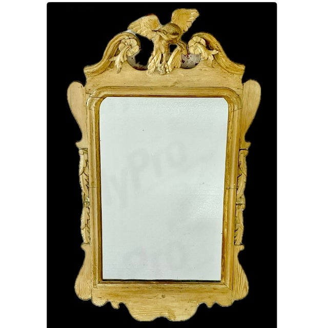 Late 18th Century George III Stripped Pine Mirror. Unlike the more common gilded or painted examples of the period, this...
