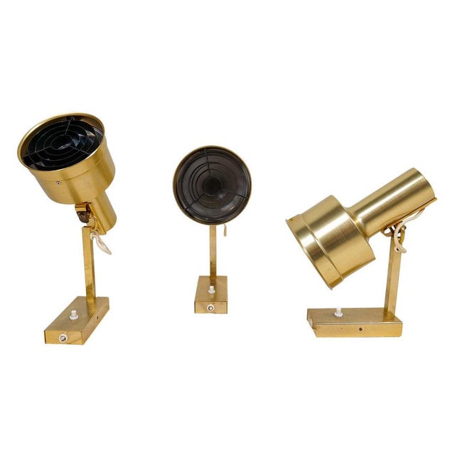 Candela Wall Lights in Brass by Per Sundstedt, Sweden, 1972, Set of 3 For Sale - Image 18 of 18