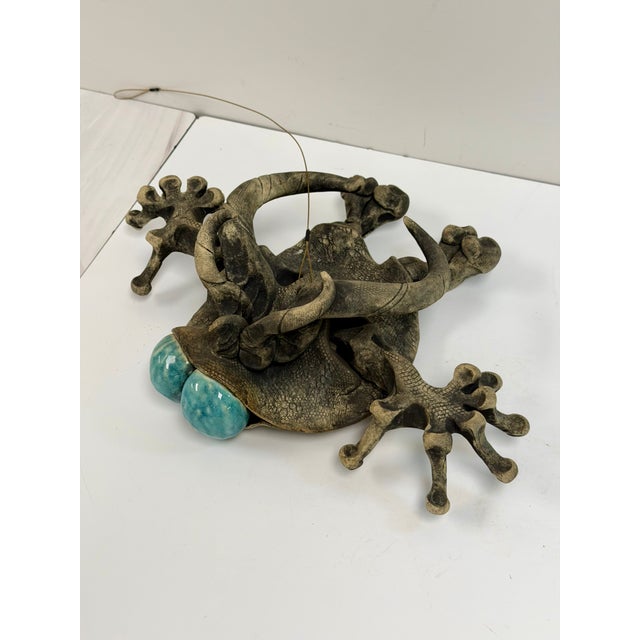 Contemporary Vintage Richard Marshall Stoneware Flying Woo Creature 1981 For Sale - Image 3 of 13