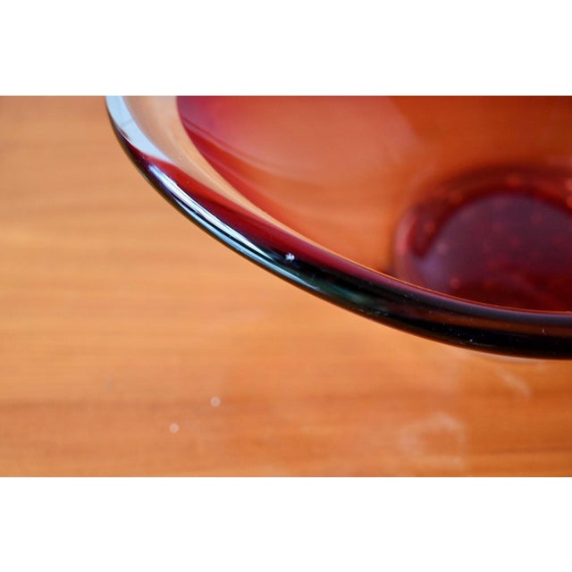 Vintage Scandinavian Glass Bowl from Paul Kedelv Sölvehyttan, 1950s For Sale - Image 9 of 10