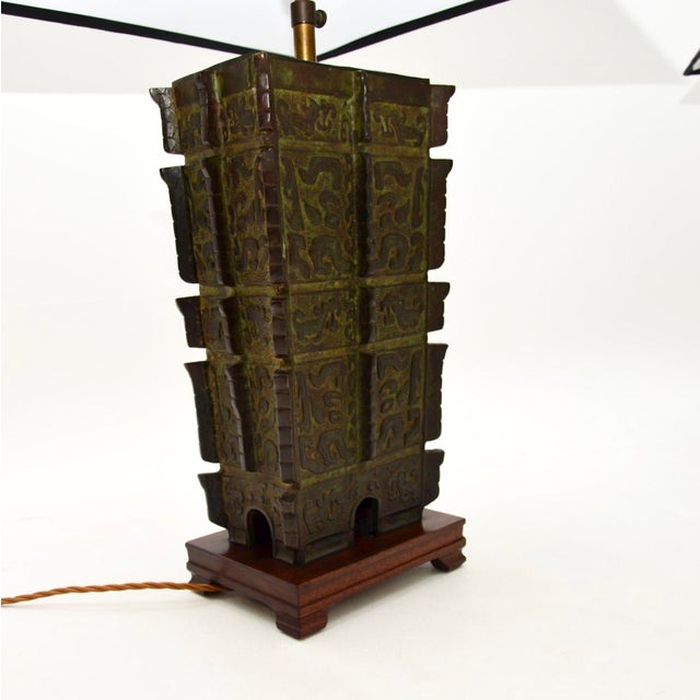 Large Bronze Table Lamps, 1930, Set of 2 For Sale - Image 6 of 10