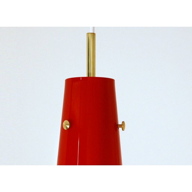 Stilnovo Mid Century Red Yellow Blue Italian Style Chandelier For Sale - Image 4 of 7