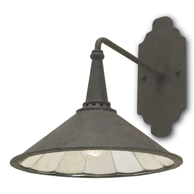 Industrial Manuscript Currey & Company Wall Sconce For Sale - Image 3 of 3