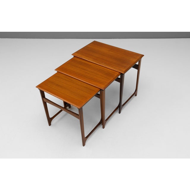 20th Century Nest of Tables, 1950s, Set of 3 For Sale - Image 4 of 7