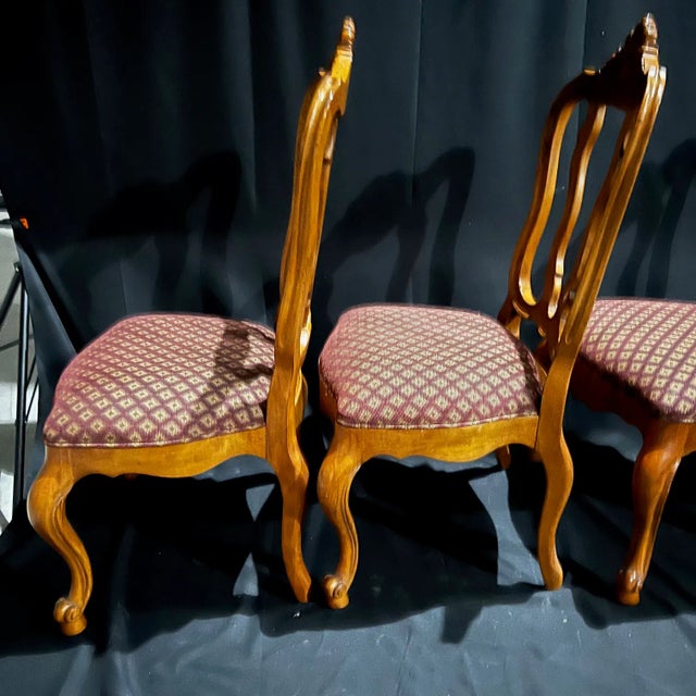 French Louis XV Style Walnut Dining Chairs- Set of 8 For Sale - Image 10 of 12