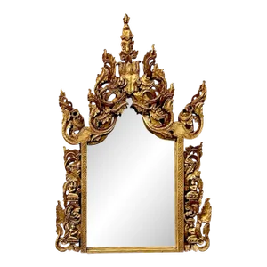 Vintage Boho Gilt Temple Mirror