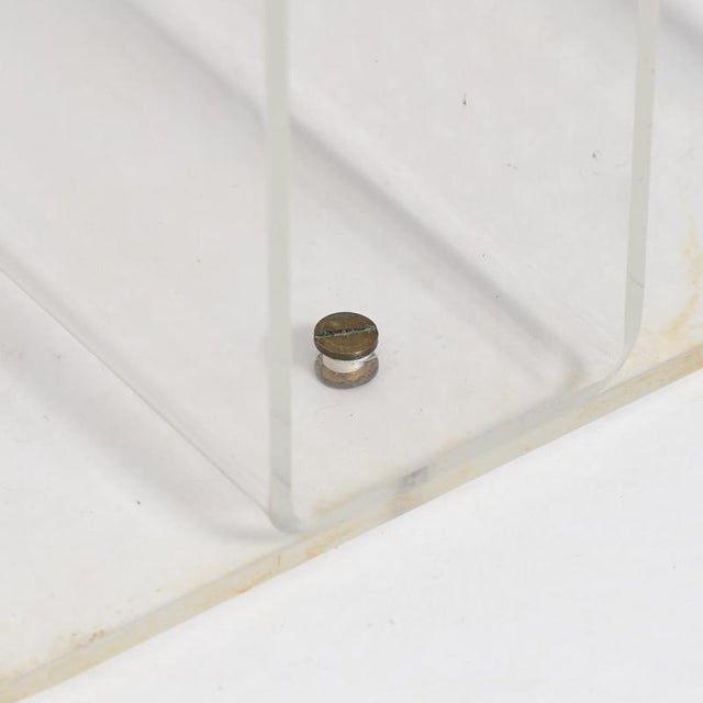 Acrylic Glass and Rattan Magazine Stand, 1970s For Sale - Image 16 of 18