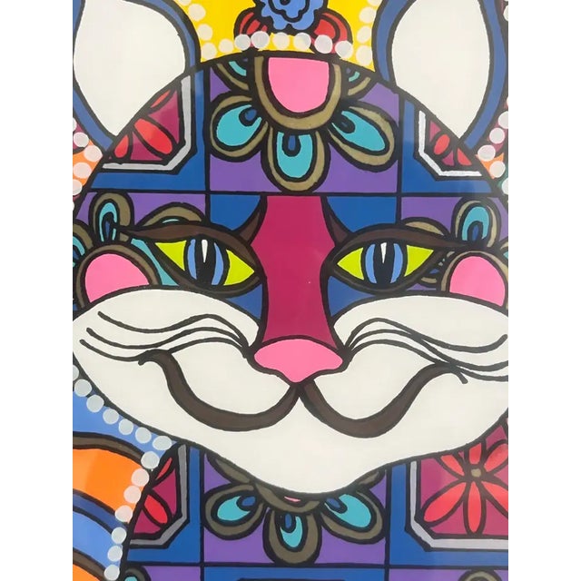Mara Lynn Abboud Calico Cats Screenprint Artist Proof , Signed & Framed 1990's For Sale - Image 9 of 18