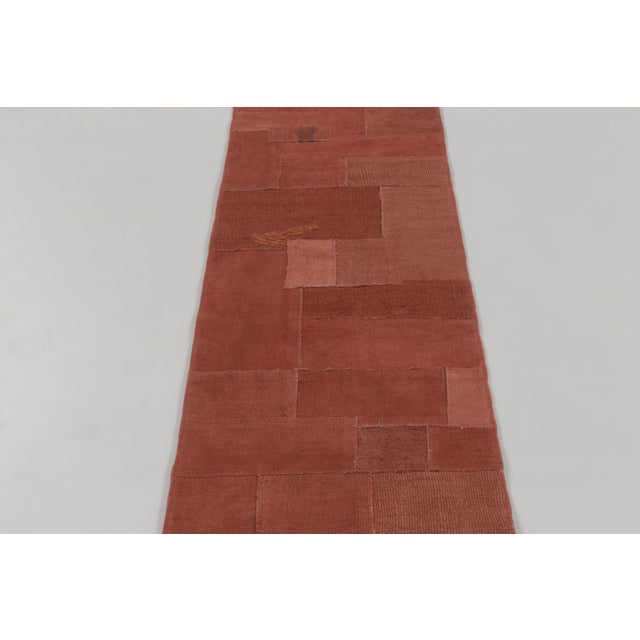 Rug & Kilim Vintage Turkish Patchwork Kilim Runner in Warm Red Tones - Rug & Kilim For Sale - Image 4 of 8