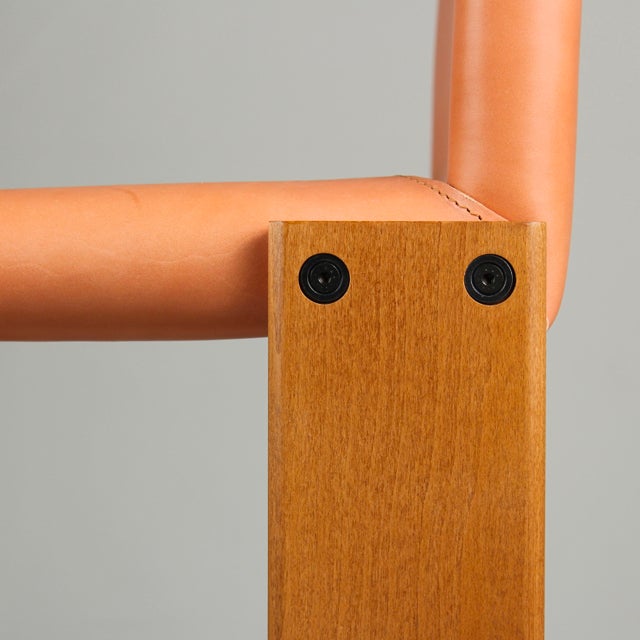 Monk Chairs in Walnut and Buffalo Leather by Afra and Tobia Scarpa for Molteni, 1973, Set of 8 For Sale - Image 12 of 18