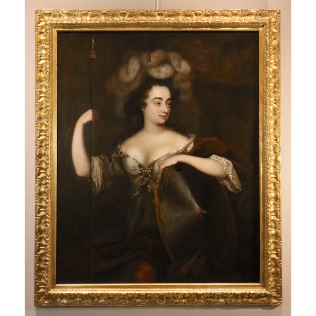 After Willem Wissing, Portrait of the Duchess of Marlborough as Minerva, 1680, Oil on Canvas For Sale - Image 14 of 14