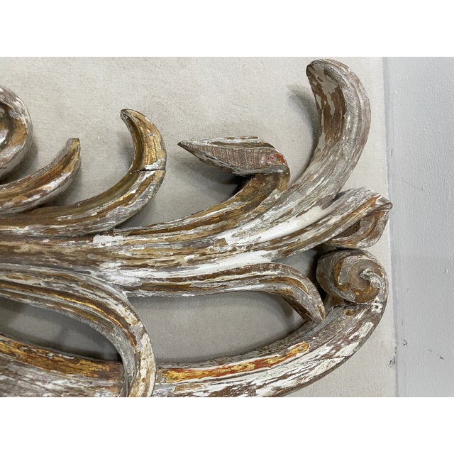 Antique Italian Carved Wood Sconce, 19th Century For Sale - Image 4 of 7