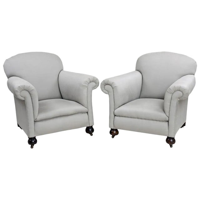 English Club Chairs - a Pair For Sale