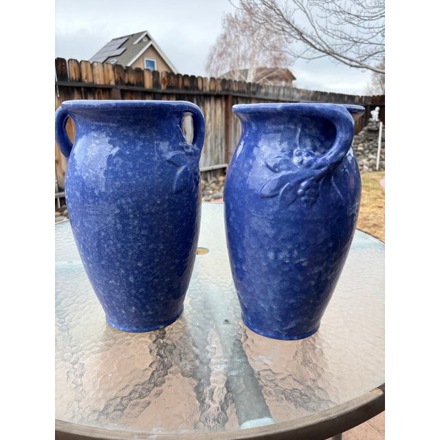 American 1930s Robinson Ramsbottom Pottery Vases, a Pair For Sale - Image 3 of 5