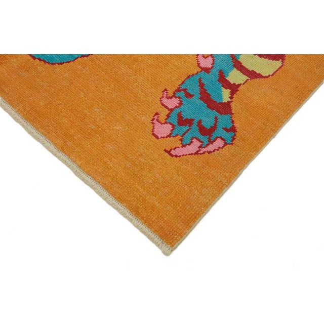 Vintage Handmade Tiger Rug For Sale - Image 4 of 7