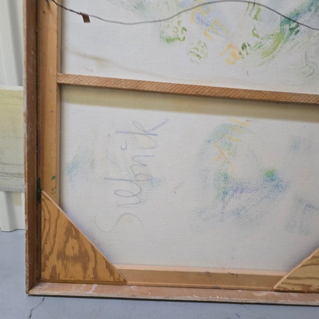 Abstract Contemporary Abstract Expressionist Impasto Oil Painting - Signature of Siebnik on back For Sale - Image 3 of 7