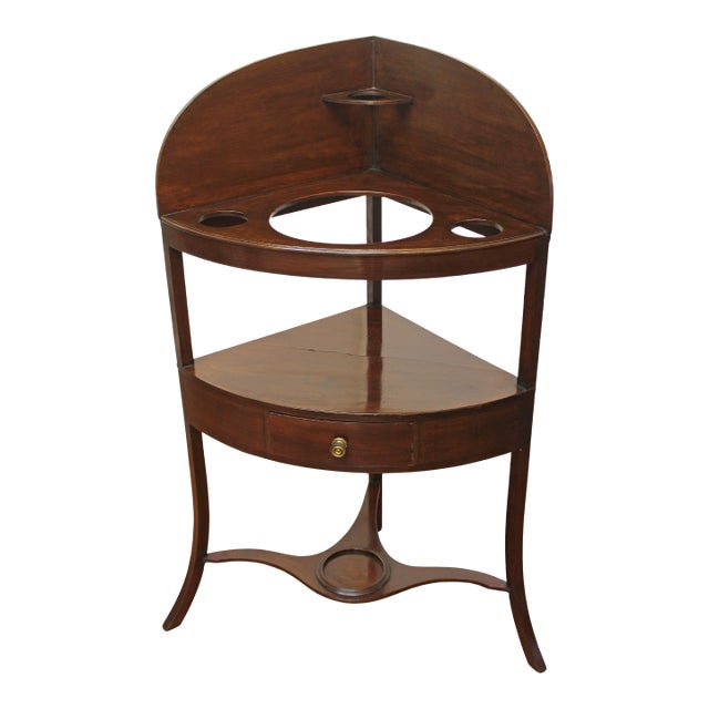 Circa 1790 George III Period Corner Washstand, English For Sale