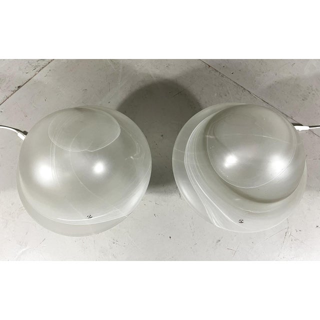 Vintage Glass Mushroom Table Lamps from Peill & Putzler, 1970s, Set of 2 For Sale - Image 17 of 18
