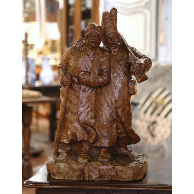 Early 20th Century Swiss Walnut Sculpture Composition Signed Carl Binder For Sale In Dallas - Image 6 of 10