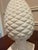Rustic European Vintage White Glazed Ceramic Pine Cone Finial Sculpture on Pedestal Base For Sale - Image 3 of 5