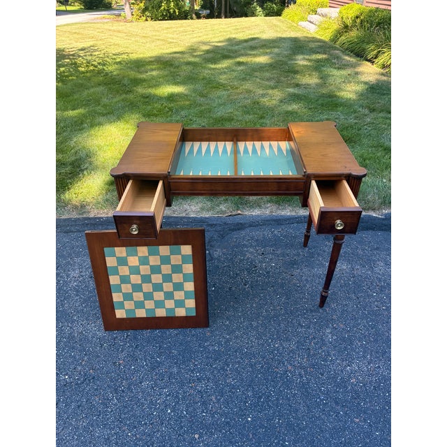 Mid-Century Modern Gaming Table Made by Old Colony For Sale - Image 3 of 14