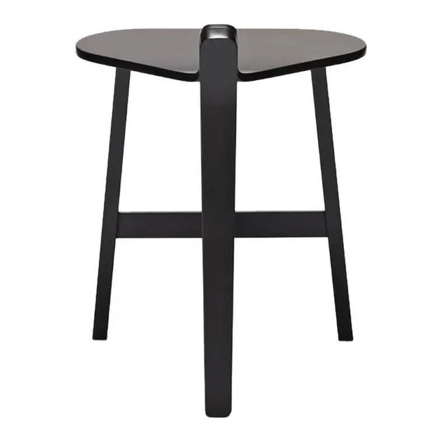 Bronco Black Lacquered Wood Stool by Guillaume Delvigne for Hille For Sale - Image 6 of 6