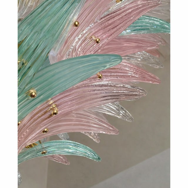 Contemporary Sputnik Murano Glass "Palmetta" Multicored Italian Chandelier For Sale - Image 6 of 7