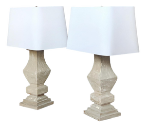 1920s French Baluster Table Lamps - A Pair