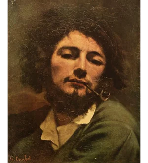 1940s After Gustave Courbet "Self-Portrait With a Pipe" First Edition Full-Color Print