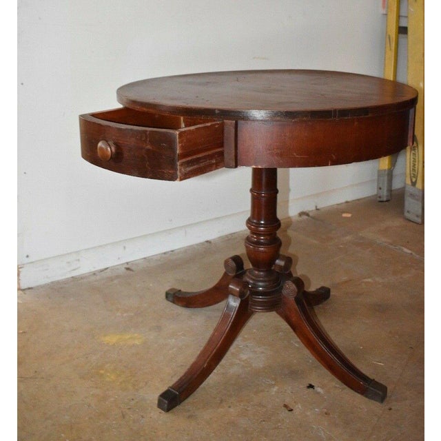 Vintage Lex Chair Co. Drum Side Table Chairish