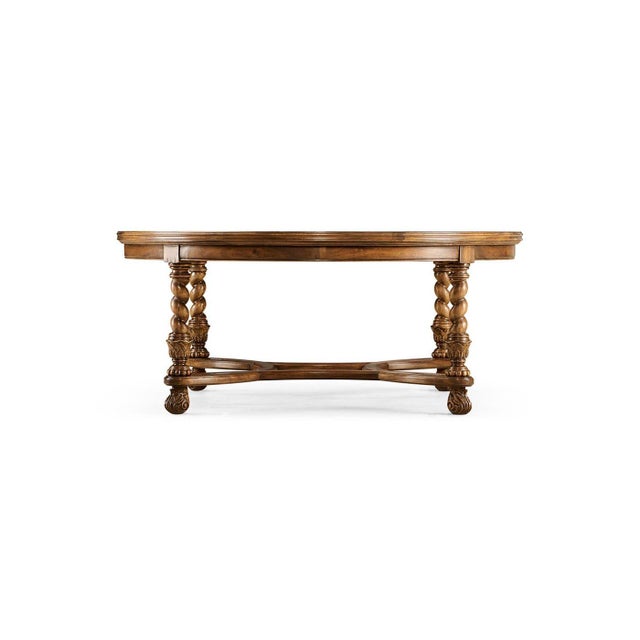 The Coffee Table with Glass Inset brings a touch of European-inspired elegance to any room. Its circular top has a center...
