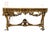 French Louis XVI Console Table – Marble Top With Elegant Gold Leaf Details For Sale