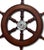 Fine Vintage Hand Made Large 25 Inch Authentic Mahogany & Rhodium Plated Brass Yacht - Ships Wheel - Mid 1900s For Sale - Image 13 of 18