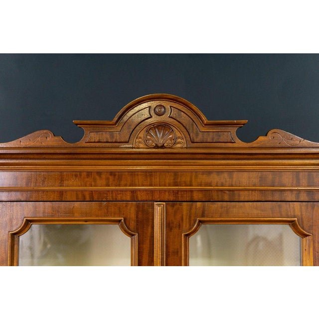 Wilhelminian Walnut Display Bookcase For Sale - Image 4 of 16