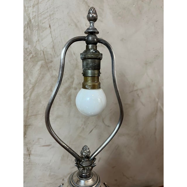 Silver Metal Lamp, 1890s For Sale - Image 11 of 18