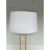 Modern stylish Currey & Co. Glossary Floor Lamp / Gold. Black base with gold accents. Looped brass body. Original retail...