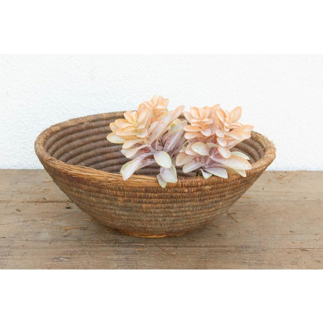 19th Century Vintage Coiled Harvest Bowl W/Mud Sealed Base For Sale - Image 5 of 5