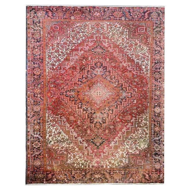 Late 20th Century Persian Heriz Rug For Sale - Image 12 of 12