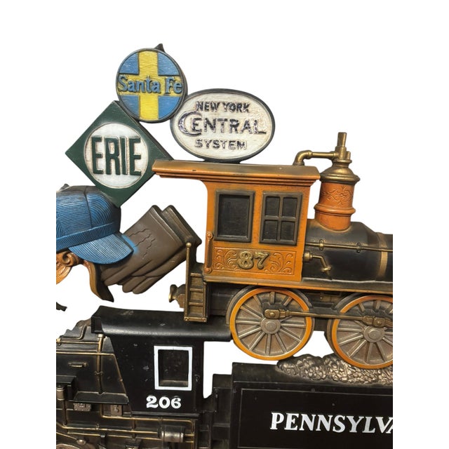 Burwood Products Company Railroad Train 3d Antique Metal Wall Plaque 1973 For Sale In Detroit - Image 6 of 9