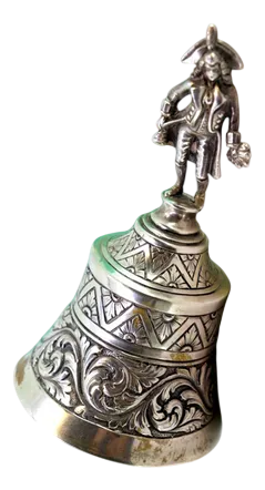 Table Bell in Chiseled Silver