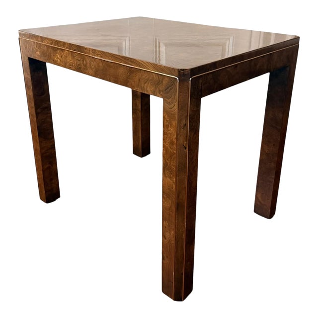 Vintage Burl Wood Waterfall Side Table Purchased From e.j. Audi Manhattan For Sale